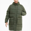 Klasyczna długa kurtka puchowa „Army Green”