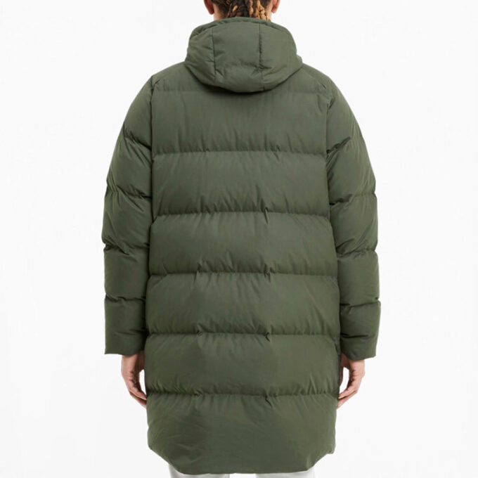 Klasyczna długa kurtka puchowa „Army Green”