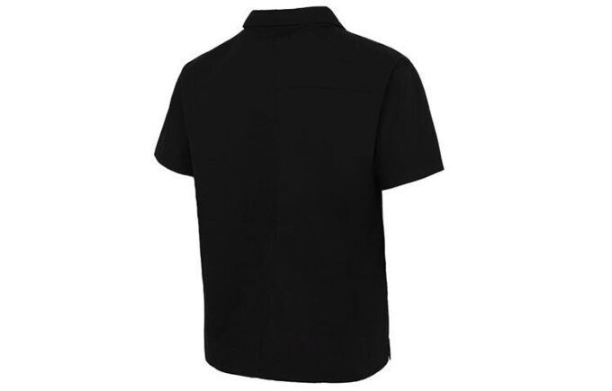 Klasyczna, oversize’owa koszulka polo z krótkim rękawem w kolorze czarnym
