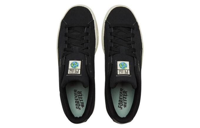 Klasyczne niskie trampki unisex ze zamszu w kolorze czarnym