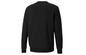 Klasyczny brązowy sweter sportowy z okrągłym dekoltem i dużym logo w kolorze czarnym Klasyczny brązowy sweter sportowy z okrągłym dekoltem i dużym logo w kolorze czarnym