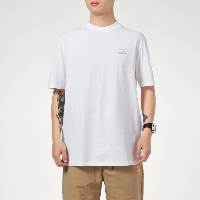 Klasyczny t-shirt z logo „Biały”