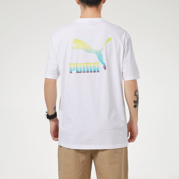 Klasyczny t-shirt z logo „Biały”