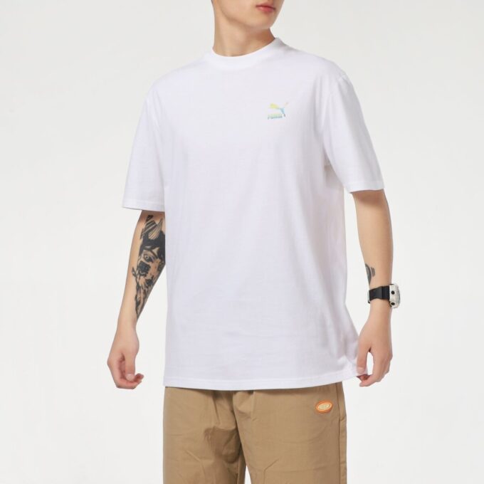 Klasyczny t-shirt z logo „Biały”
