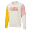 Kolorowy sweter z haftowanym logo „Biały, żółty, różowy”