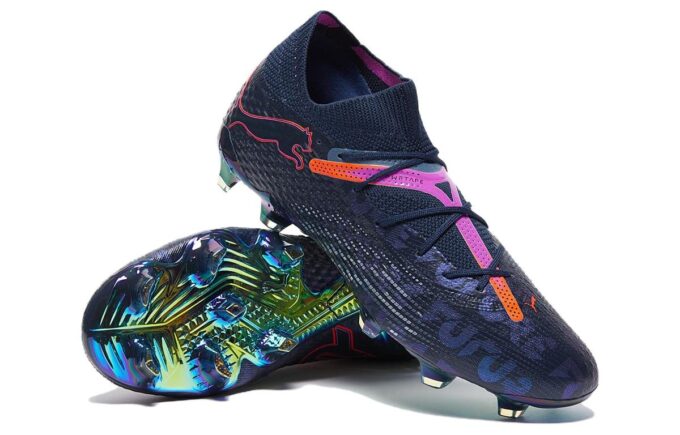 Korki piłkarskie Future 7 Ultimate FG/AG w kolorze granatowo-różowo-czerwonym