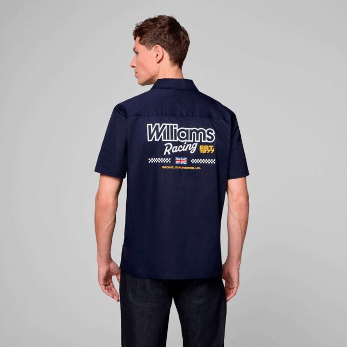 Koszula męska Williams Racing z guzikami z przodu Koszula męska Williams Racing z guzikami z przodu
