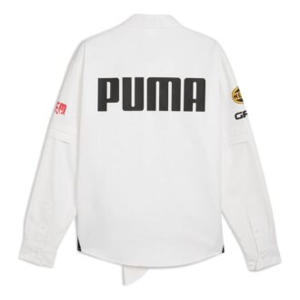 Koszula PUMA x A$AP ROCKY z długim rękawem i luźnym krojem w kolorze białym