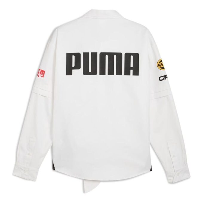 Koszula PUMA x A$AP ROCKY z długim rękawem i luźnym krojem w kolorze białym