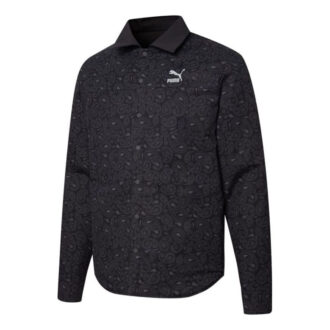 Koszula z dwustronnego materiału Paisley Woven Shacke w kolorze czarnym