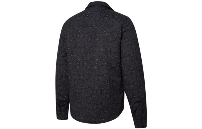 Koszula z dwustronnego materiału Paisley Woven Shacke w kolorze czarnym
