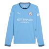 Koszulka domowa Manchester City 24/25 z długim rękawem w kolorze niebiesko-białym