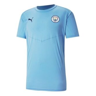 Koszulka domowa Manchester City SS przed meczem w kolorze niebieskim Koszulka domowa Manchester City SS przed meczem w kolorze niebieskim