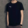 Koszulka Essential Regular Fit z nadrukiem logo w kolorze czarnym