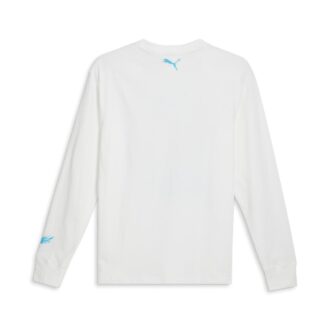 Koszulka koszykarska PUMA x MELO Blue Hive z długim rękawem w kolorze białym