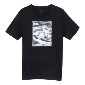 Koszulka lifestylowa Box Logo Camo „Czarna”