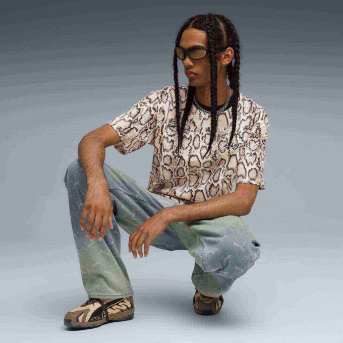 Koszulka męska A$AP ROCKY x PUMA z motywem skóry węża Koszulka męska A$AP ROCKY x PUMA z motywem skóry węża