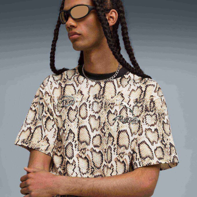 Koszulka męska A$AP ROCKY x PUMA z motywem skóry węża Koszulka męska A$AP ROCKY x PUMA z motywem skóry węża