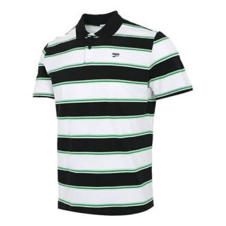 Koszulka polo Downtown Stripe w kolorze białym