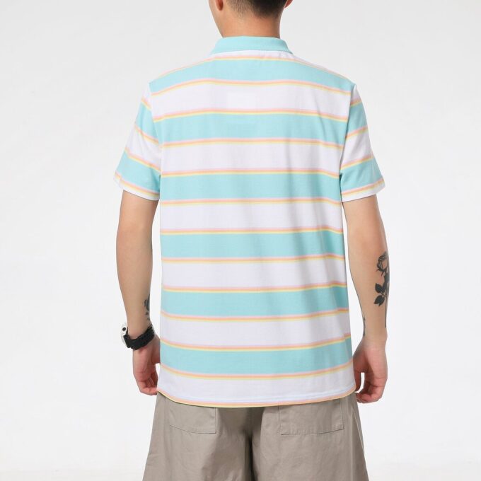 Koszulka polo Downtown Stripe w kolorze białym