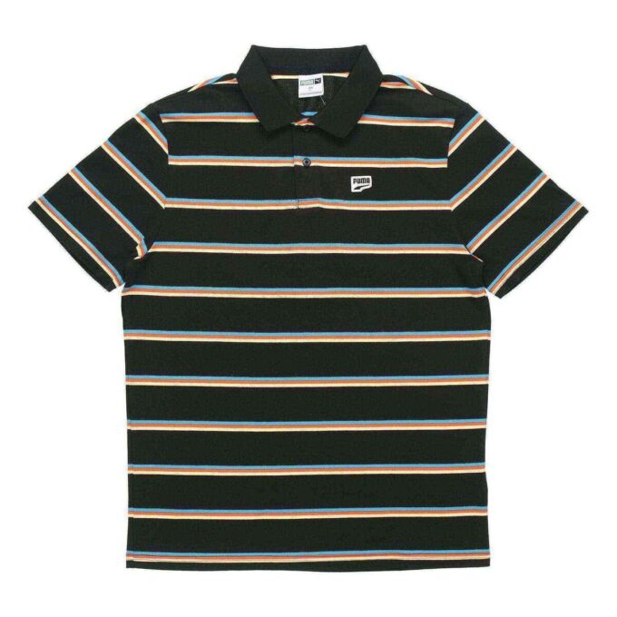 Koszulka polo Downtown Stripe w kolorze czarnym
