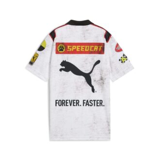 Koszulka polo PUMA x A$AP ROCKY Team z zamkiem błyskawicznym w kolorze białym