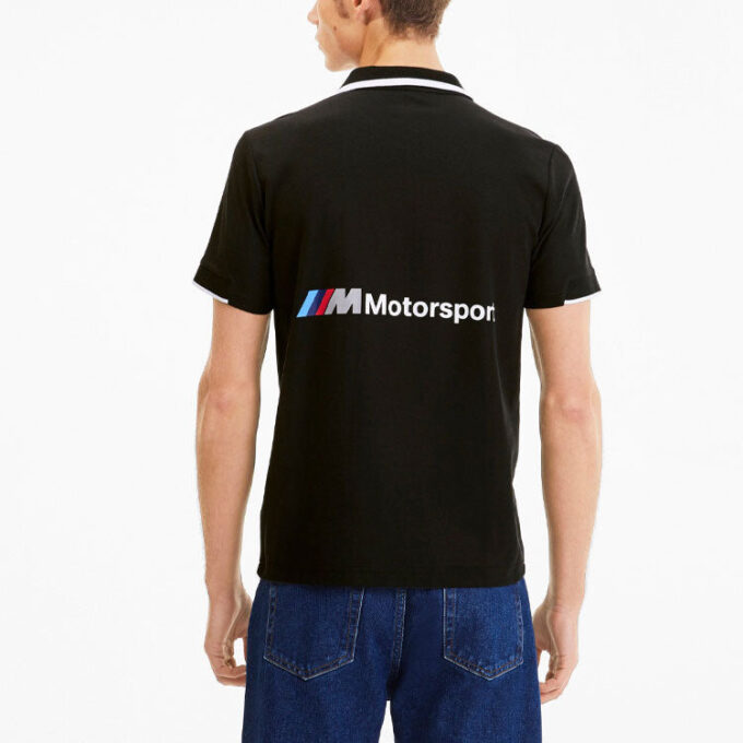 Koszulka polo PUMA x BMW Motorsport „Czarno-biała”