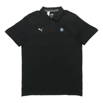 Koszulka polo w paski PUMA x BMW Motorsport „Czarno-biała” Koszulka polo w paski PUMA x BMW Motorsport „Czarno-biała”