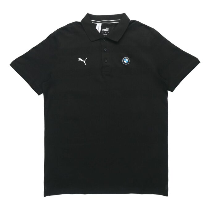 Koszulka polo w paski PUMA x BMW Motorsport „Czarno-biała”