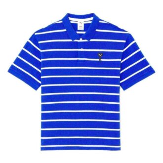 Koszulka polo z krótkim rękawem PUMA x AMI w kolorze niebieskim