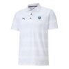 Koszulka polo z krótkim rękawem w paski PUMA x BMW Motorsport w kolorze biało-czarnym
