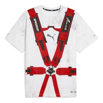Koszulka PUMA x A$AP ROCKY z pasem bezpieczeństwa „Biało-czerwony”