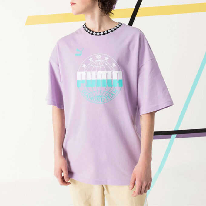 Koszulka PUMA x Diamond Oversize w kolorze fioletowym