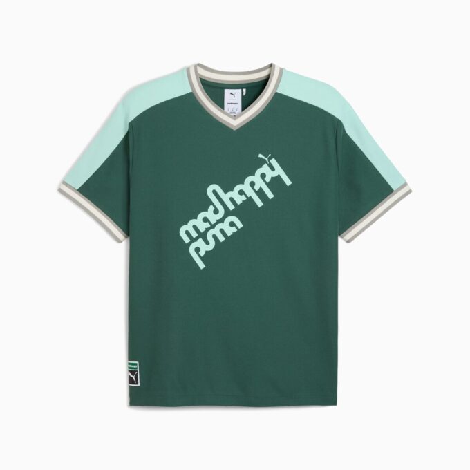 Koszulka PUMA x MADHAPPY z dekoltem w serek Koszulka PUMA x MADHAPPY z dekoltem w serek