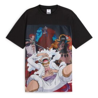 Koszulka PUMA x ONE PIECE z nadrukiem na całej powierzchni „Czarna” Koszulka PUMA x ONE PIECE z nadrukiem na całej powierzchni „Czarna”