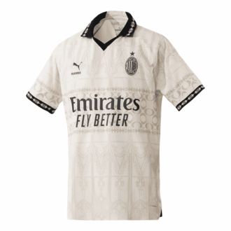 Koszulka PUMA x Pleasures x AC Milan 23/24 w kolorze beżowo-czarnym Koszulka PUMA x Pleasures x AC Milan 23/24 w kolorze beżowo-czarnym