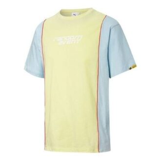 Koszulka PUMA x Randomevent „Żółto-niebiesko-biała”