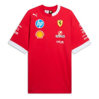 Koszulka PUMA x Scuderia Ferrari 2025 Replica o luźnym kroju dla kierowców „Dark Cherry”