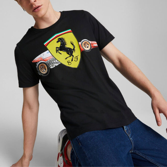 Koszulka Scuderia Ferrari Shield w kolorze czarnym