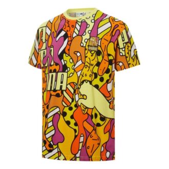 Koszulka sportowa PUMA x BRITTO Aop, unisex, pomarańczowa