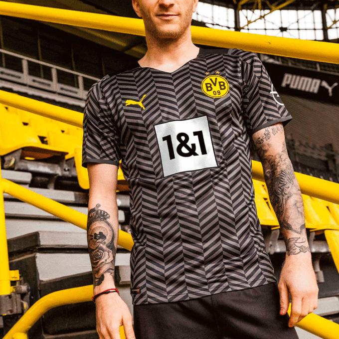 Koszulka wyjazdowa Bvb Borussia Dortmund 21/22 „Czarna”