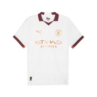 Koszulka wyjazdowa Manchester City 2023/24 męska, oryginalna, w kolorze białym Koszulka wyjazdowa Manchester City 2023/24 męska, oryginalna, w kolorze białym