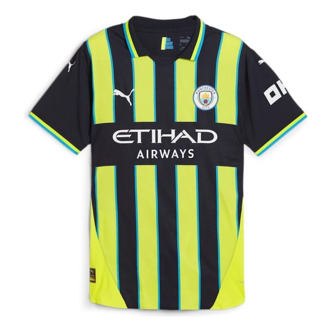 Koszulka wyjazdowa Manchester City 24/25 Authentic Player Edition w kolorze granatowo-żółtym