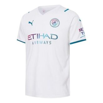 Koszulka wyjazdowa Manchester City Soccer Jersey Replica w kolorze białym Koszulka wyjazdowa Manchester City Soccer Jersey Replica w kolorze białym
