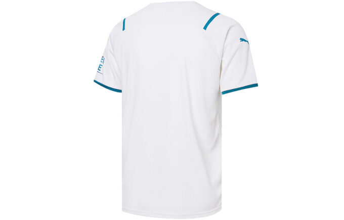 Koszulka wyjazdowa Manchester City Soccer Jersey Replica w kolorze białym