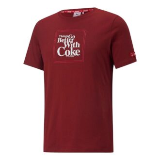 Koszulka z grafiką PUMA x Coca Cola w kolorze czerwonym