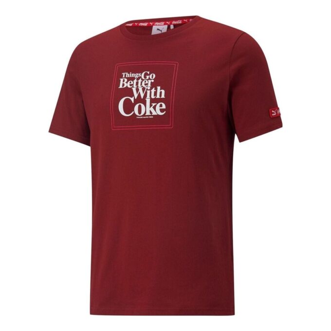 Koszulka z grafiką PUMA x Coca Cola w kolorze czerwonym