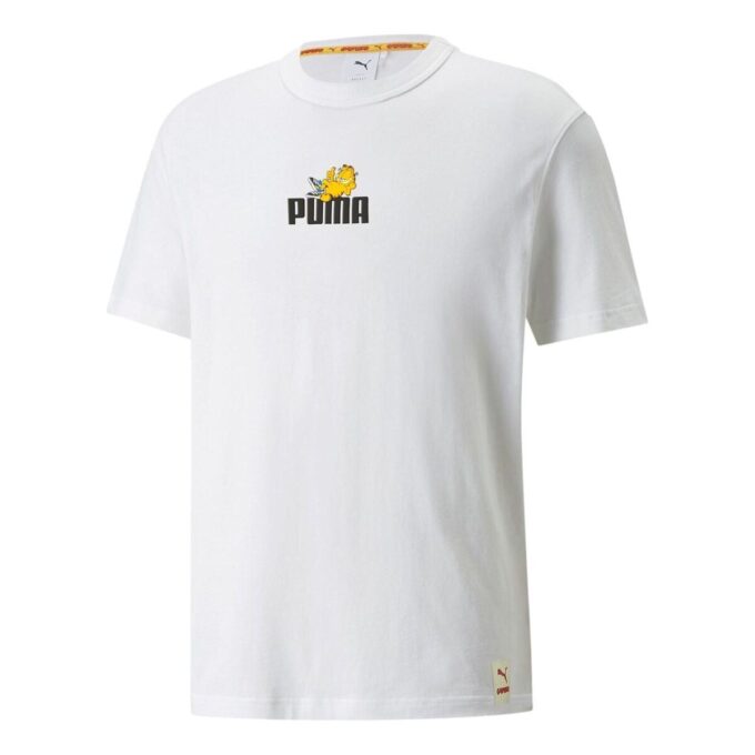 Koszulka z grafiką PUMA x Garfield w kolorze białym