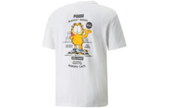 Koszulka z grafiką PUMA x Garfield w kolorze białym