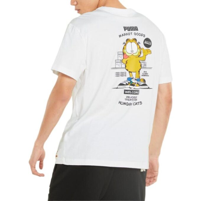 Koszulka z grafiką PUMA x Garfield w kolorze białym